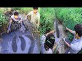 Top 2 Videos - Two Great Men Catching Many Fish With The Machine In Canal In The Evening - tyriq1256