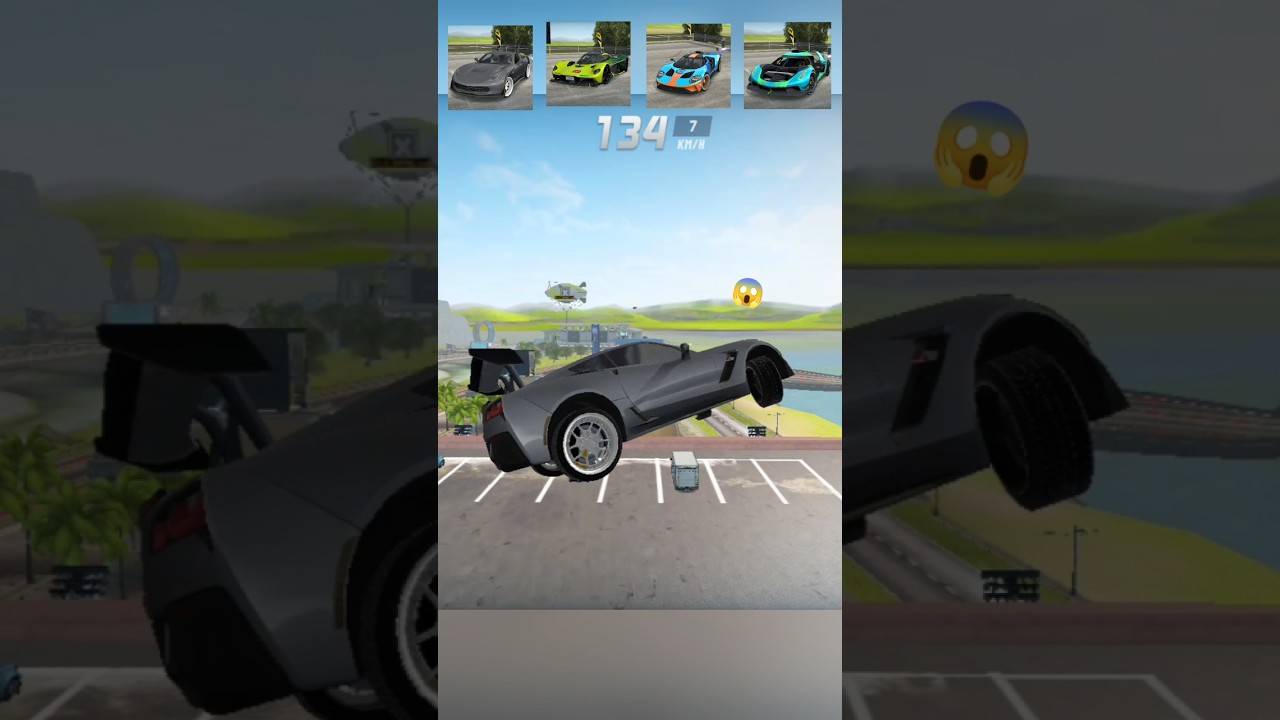 which Car Will Land On Parking Jumping Test🤯#viralshort #testing#extremecardriving