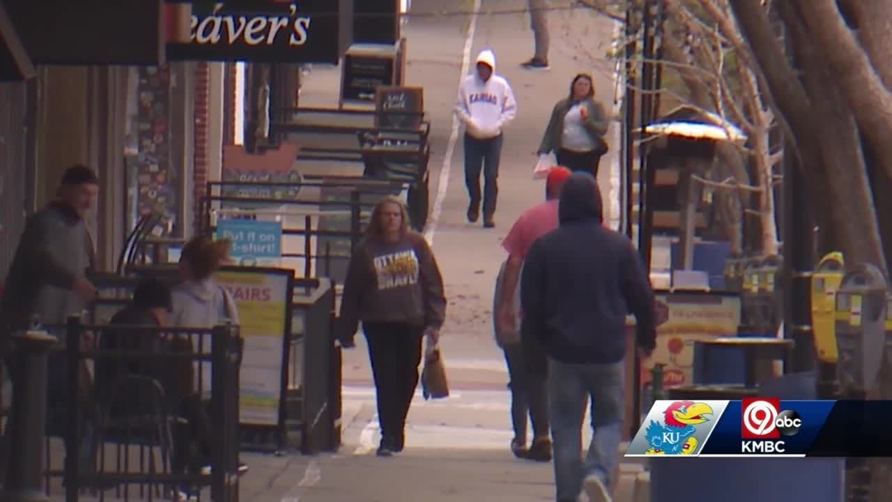 Lawrence preps for a parade to celebrate the Jayhawk's NCAA title