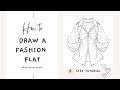 How to Draw a Fashion Flat | Collared Shirt Design with Placket