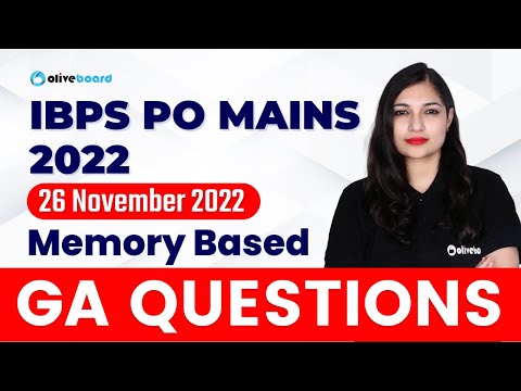 GA Questions Asked in IBPS PO Mains 2022 (26 Nov 2022) IBPS PO Mains GA Memory Based Paper 2022