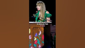 Taylor Swift songs to listen to when you feel: In Love￼ | #taylorswift #shorts 