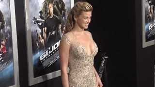 Adrianne Palicki look stunning in Reem Acra Spring gown at the 'G.I. Joe: Retaliation' LA premiere