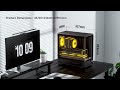 JONSBO D200 Micto ATX PC Case,Digital Screen, One-Piece Curved Glass Design 270° Ultra-Wide View