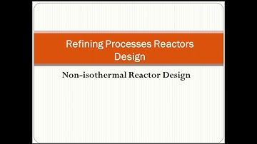 Non isothermal Reactors Design Introduction