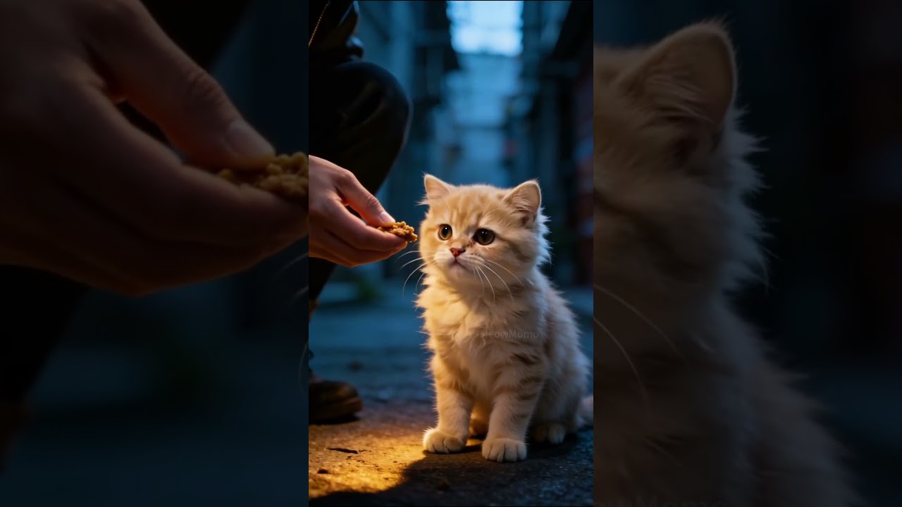 The survival and redemption of stray cat Momo in the trash can