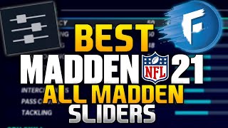 Best All Madden Franchise Gameplay Sliders + XP Sliders for Madden 21