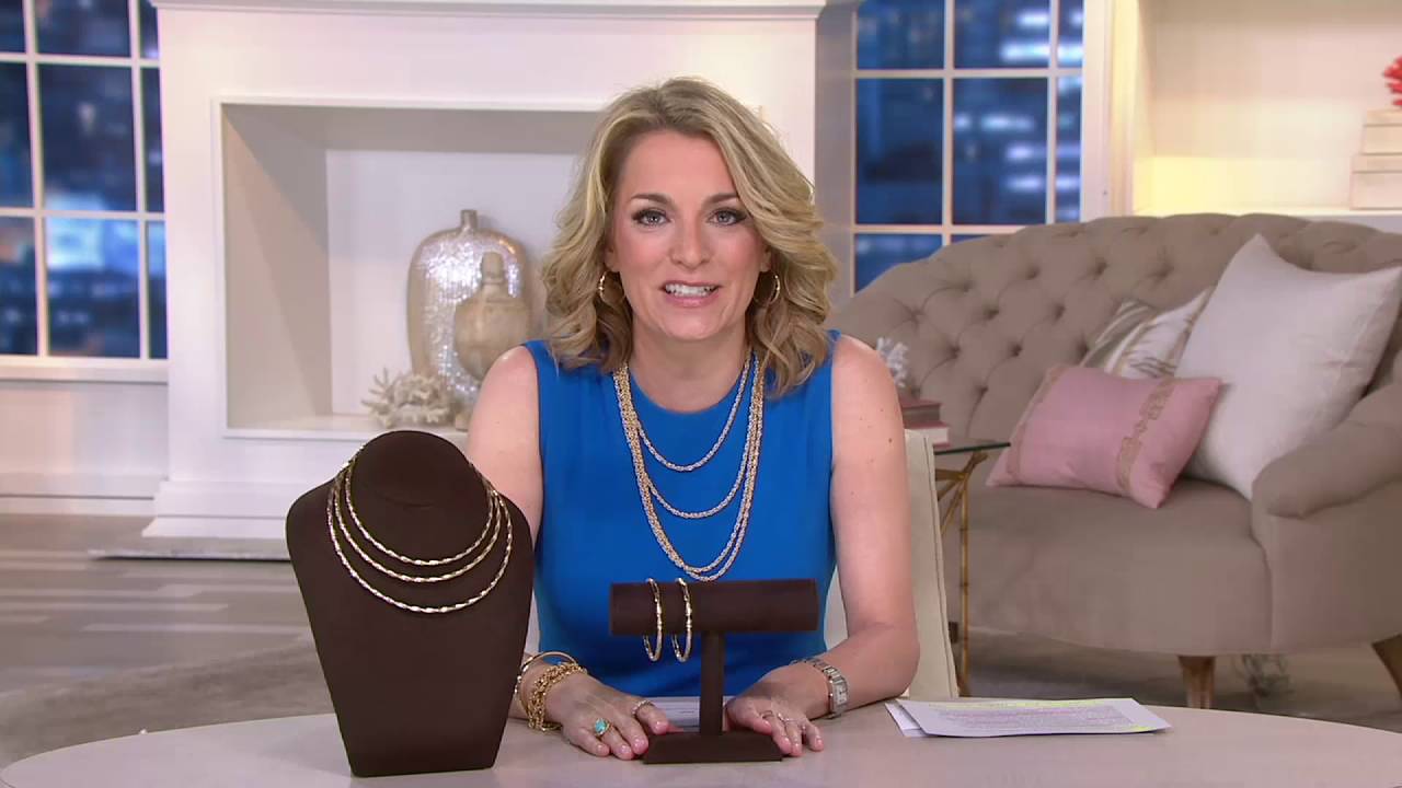 Vicenza Gold Woven Twisted Omega Bracelet or Necklace 14K on QVC