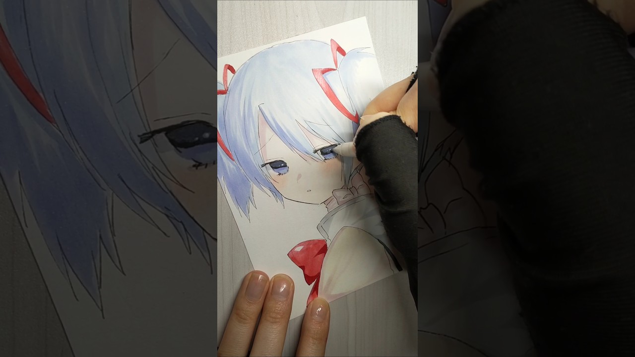 さやかちゃん描いてみた【軍画茶助】#まどマギ #映画観たよ