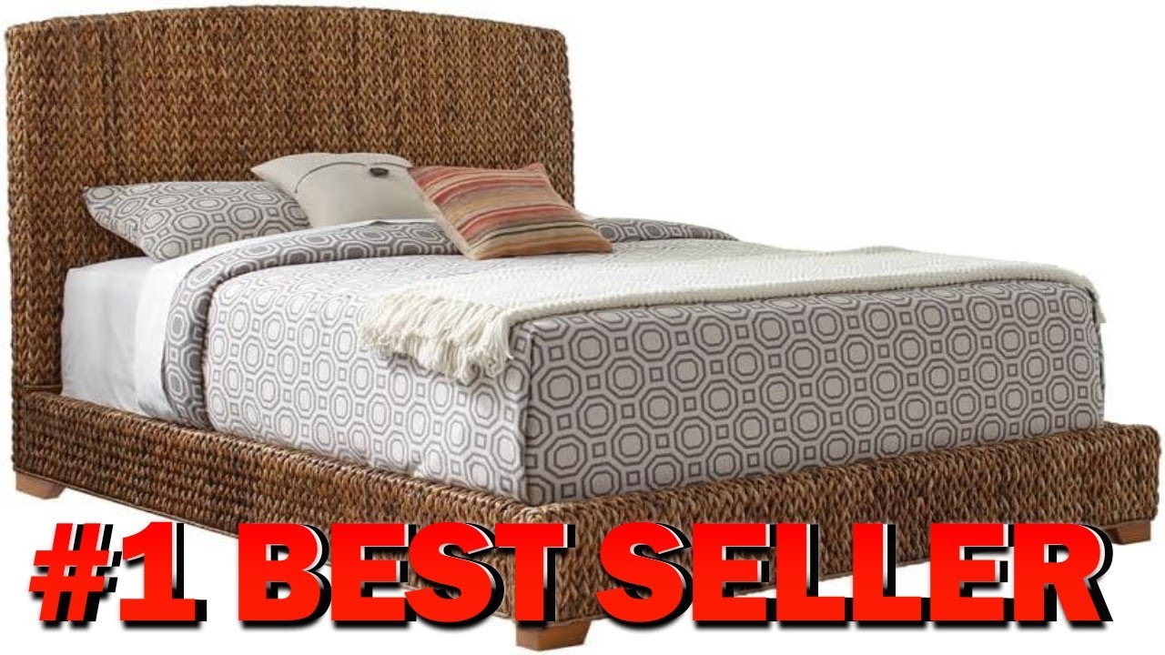 Coaster Home Furnishings Laughton Coastal Hand Woven Banana Leaf Bed Frame Eastern - B07959SW72