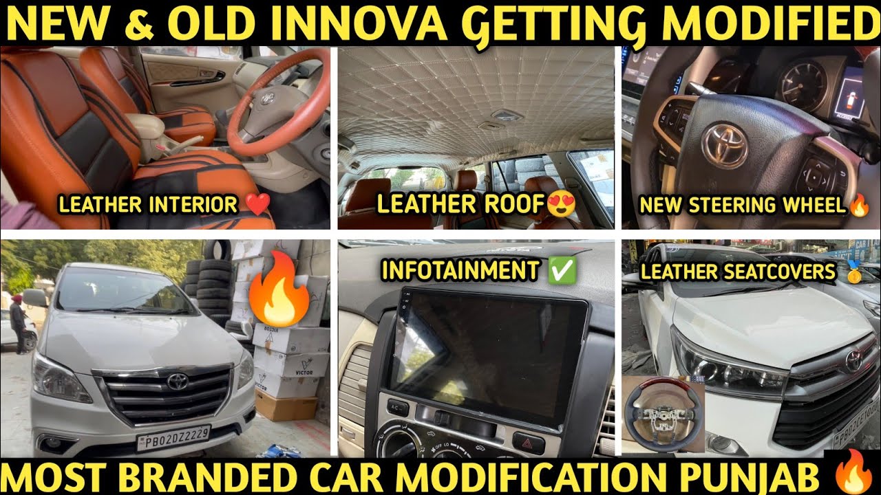 Innova type 4 & Innova Crysta Getting Modified 🔥 Leather Interiors Best Car accessories in