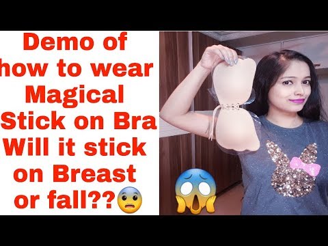 DEMO of how to wear stick on Bra|Will it stick or fall?Wear it with backless