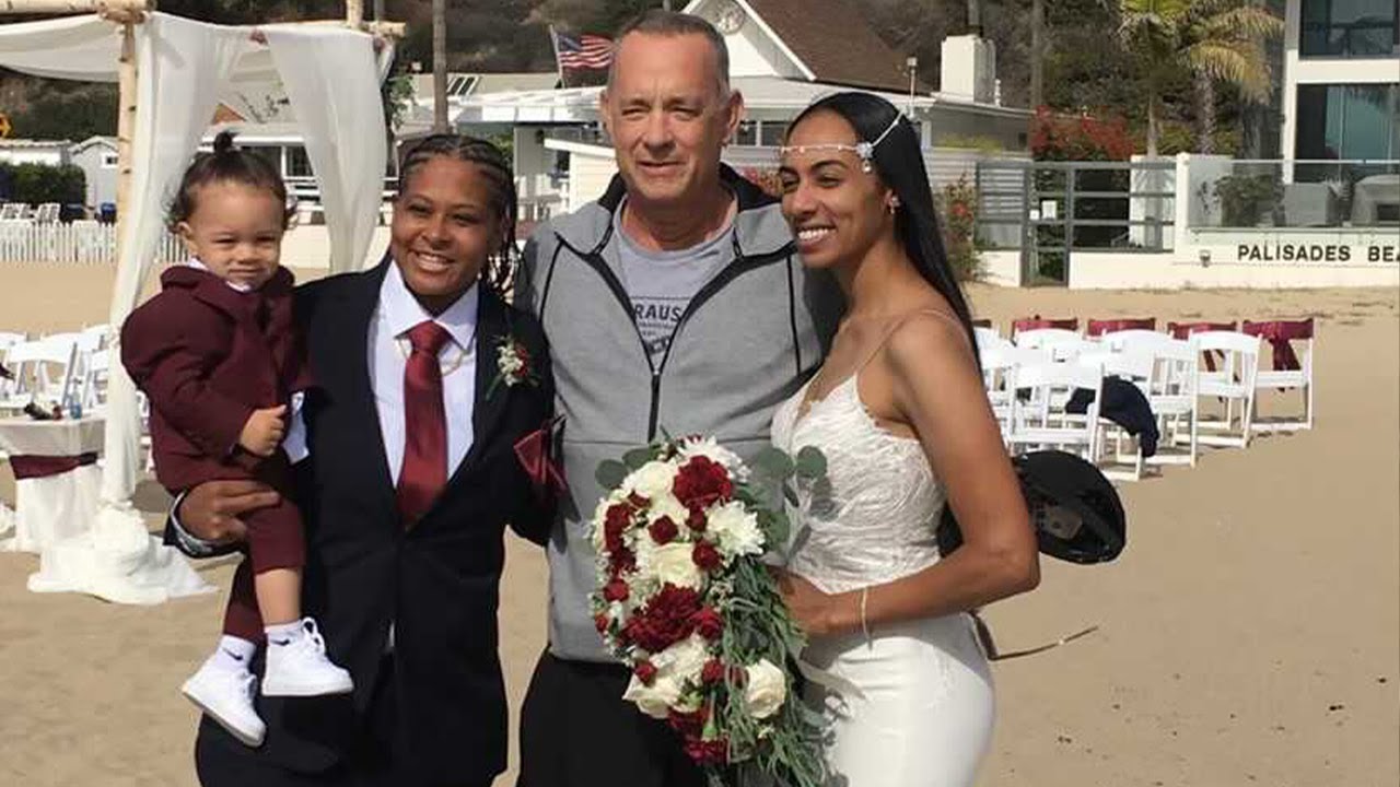 Tom Hanks crashes wedding in Santa Monica