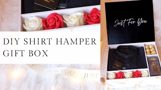How To Make Shirt Hamper Box At Home  | Shirt Box Tutorial | Classy Shirt Box | Gift For Him