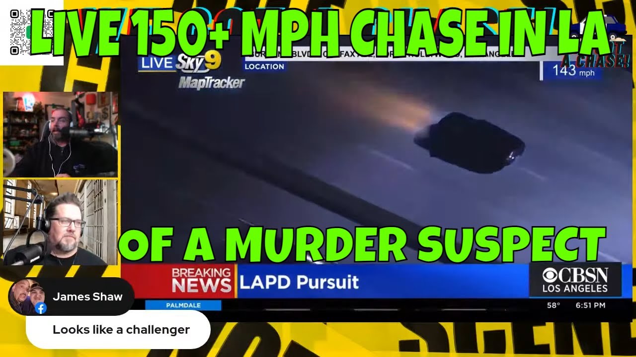 LIVE MURDER SUSPECT POLICE CHASE IN LA - YouTube