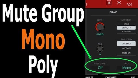 MPC Mute Group, Mono/Polyphony Explained: Program Edit part 1