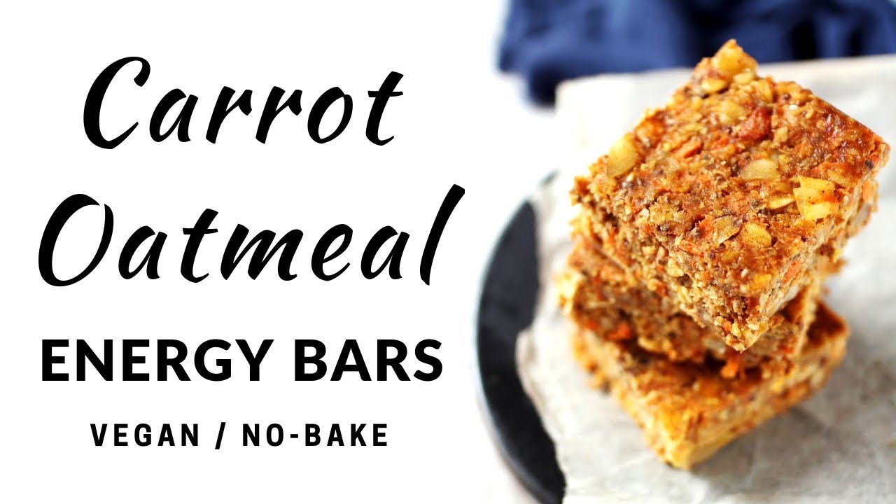🥕 Easy NoBake Carrot Oatmeal Energy Bars (Vegan) YouTube