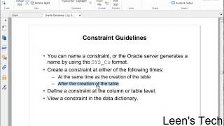 SQL 11g Tutorial in Bangla # 47 Constraints: NOT NULL, PRIMARY KEY, FOREIGN KEY, and CHECK