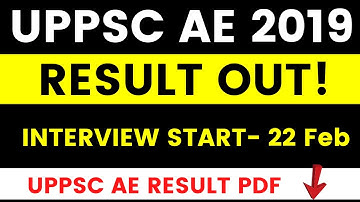 UPPSC AE Result 2019 Out
