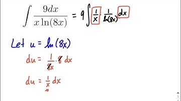 U-Substitution to integrate a function that contains a natural log ln