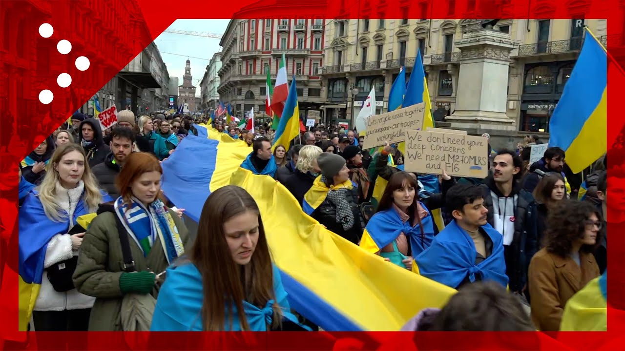 Milano, comunità ucraina in corteo a due anni dall'invasione russa
