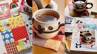 Hobonichi Techo Journal With Me (asmr / real time) 🫖 Tea Journaling 🍵🐼