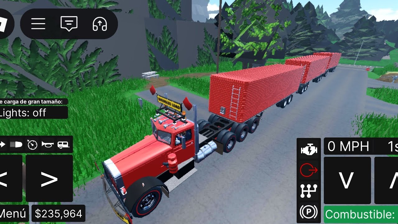 Subiendo triple remolque🚛🚛🚛 por la montaña ⛰️ |roblox epico fuera de la carretera 