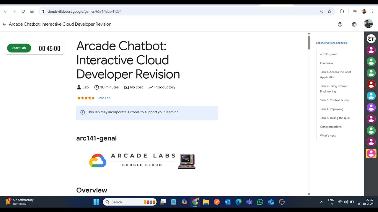 Arcade Chatbot: Interactive Cloud Developer Revision || Lab Solution ...