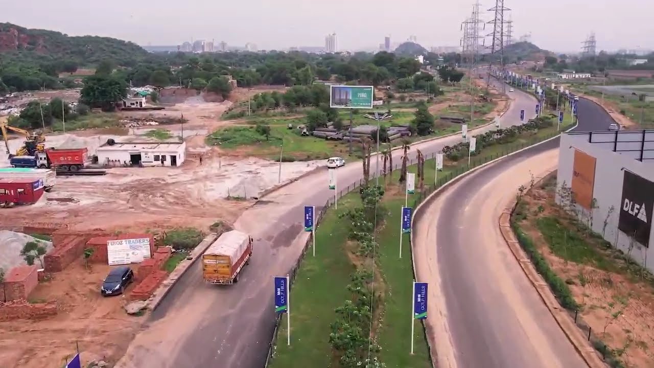 Drone View | Golf Course Extension Road to M3M Antalya Hills | Gurgaon Aerial Tour 2025