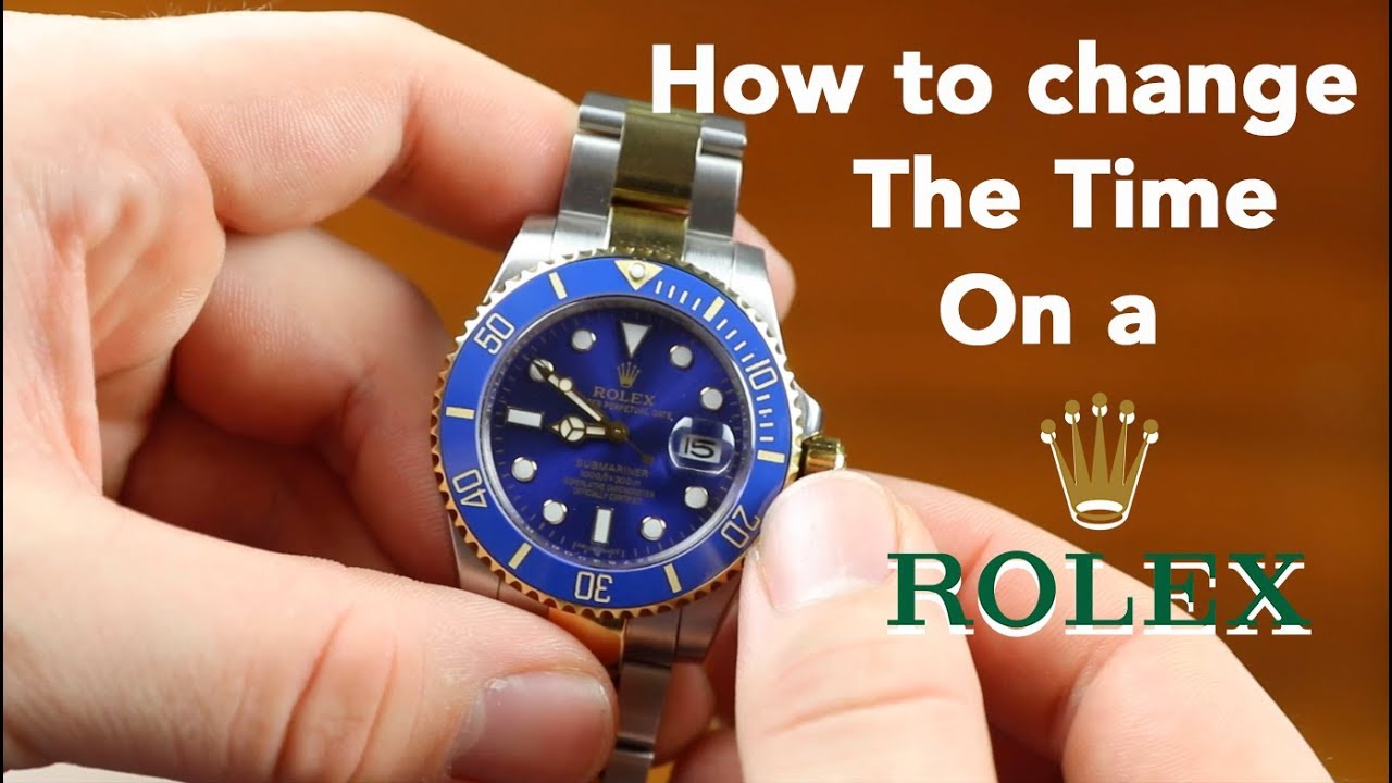 how to set time rolex submariner