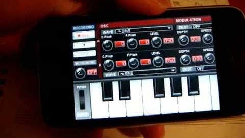 iPhone Vocoder & Synth SV-5 - playing a free tibet song.