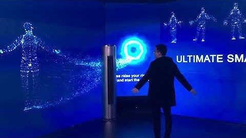 MCE 2018 Midea .Kinect   particle system  in milano