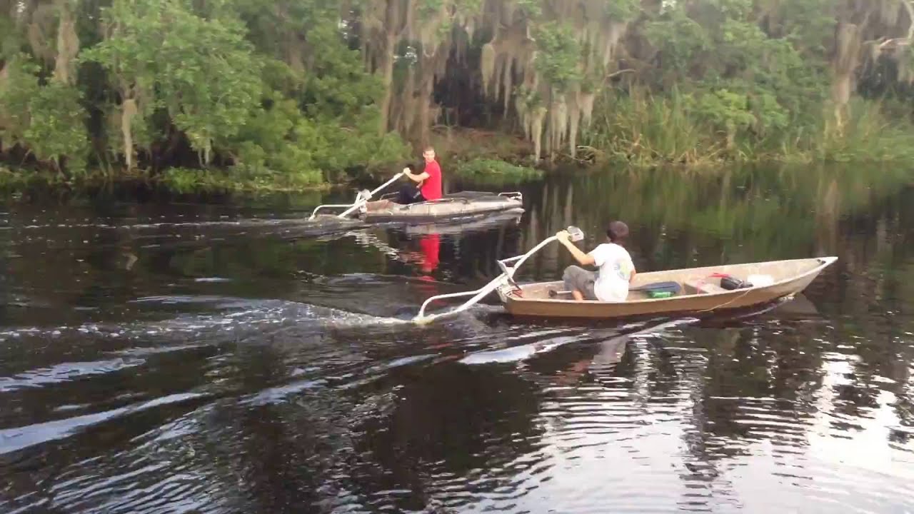12v motorized powered kayaks canoe pirogue go-stick - youtube