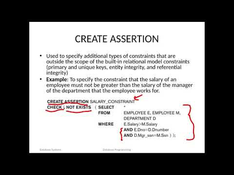 Advanced SQL - Assertions & Views