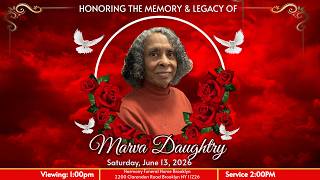 Marva Daughtry (Saturday, June 13th, 2026 )1:00 p.m.