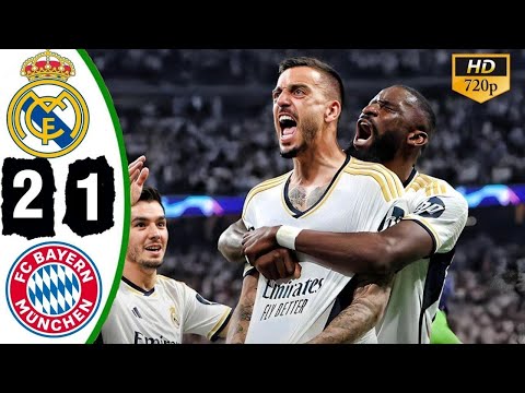 ريمونتادا مجنونة للملكي ريال مدريد 2 1 البايرن تشامبيونزليج 2024 وجنون حفيظ دراجى