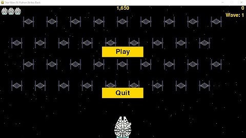 Pygame Star Wars IV: Python Strikes Back