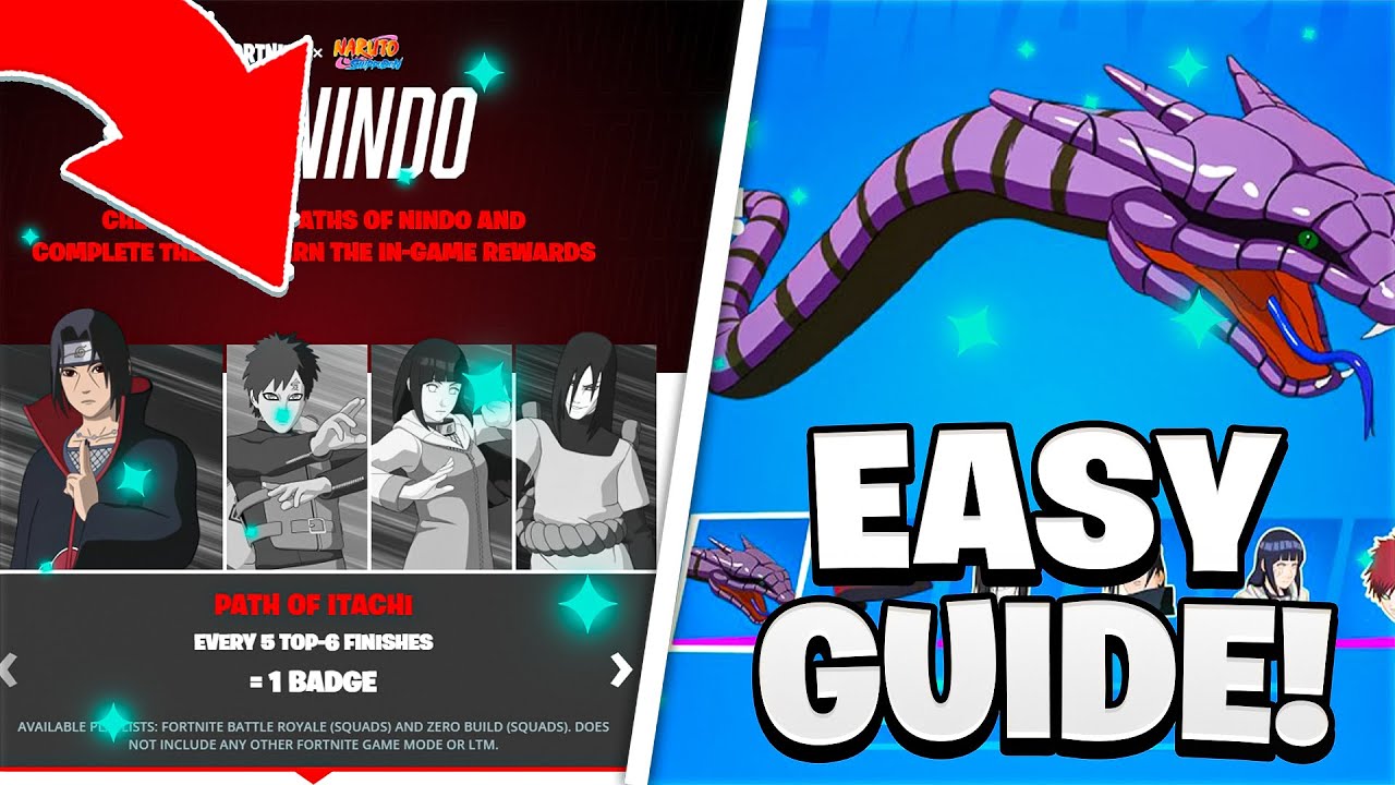 How To COMPLETE ALL THE NINDO NARUTO CHALLENGES in Fortnite! (The