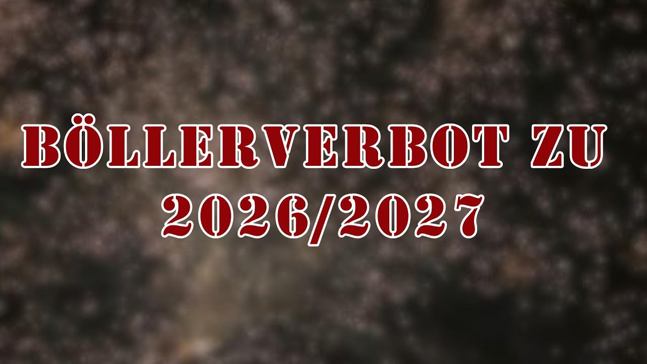Kommt jetzt das Böllerverbot zu Silvester 2026/27...?🤔