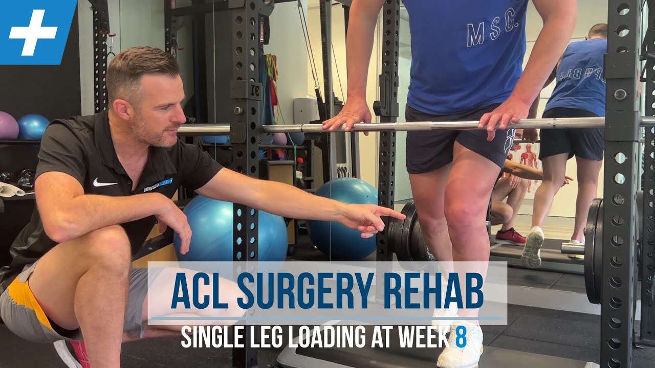 ACL Surgery Rehab - Single Leg Loading at Week 8 | Tim Keeley | Physio REHAB