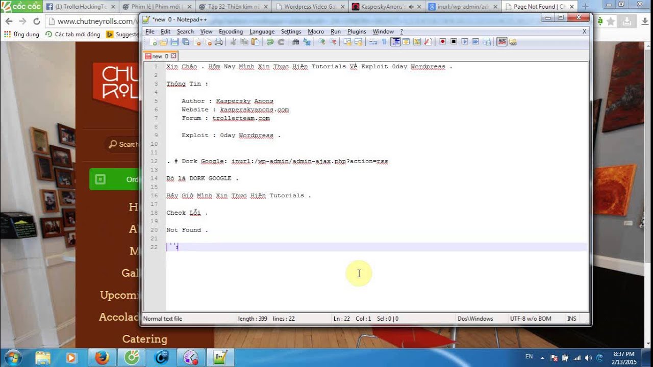 Wordpress Video Gallery 2.7.0 SQL Injection Vulnerability - YouTube