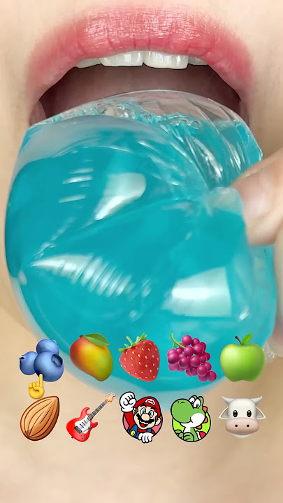 ASMR BLUEBERRY BEVERAGE 블루베리 음료 (eating sounds)