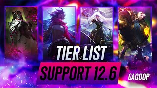 TIER LIST LOL 2022 [PARCHE 12.6] | MEJORES CAMPEONES SUPPORT del META ACTUAL S12 | GUÍA LOL #GagoOP