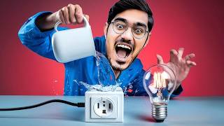 Water on Electricity Socket😱   बिजली पे पानी डालने पे क्या होगा 100% Real Test