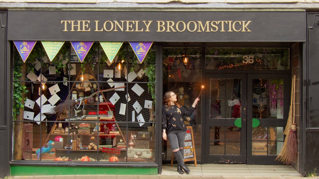 SHOP TOUR THE LONELY BROOMSTICK Harry Potter Inspired Shop, Scotland