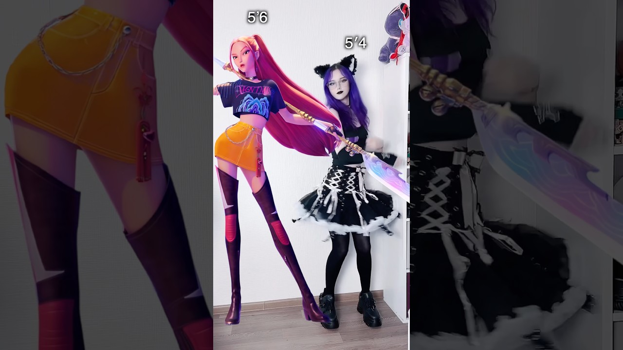 HUNTR/X heights 💜 #kpopdemonhunters #huntrix #mirakpopdemonhunters #cosplay