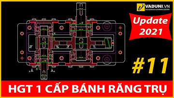 Các bước vẽ Hộp Giảm Tốc 1 cấp bánh răng trụ răng nghiêng | Bước 11: Tinh chỉnh vỏ hộp