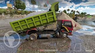 ES Truck Simulator ID | Dump Truk Anti Baper Angkut Pasir screenshot 1