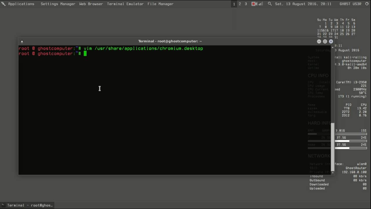 Run Chromium in the Kali Linux 2016.1 with root user - YouTube