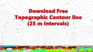 Download Free Topographic Contour line (25 m Intervals)
